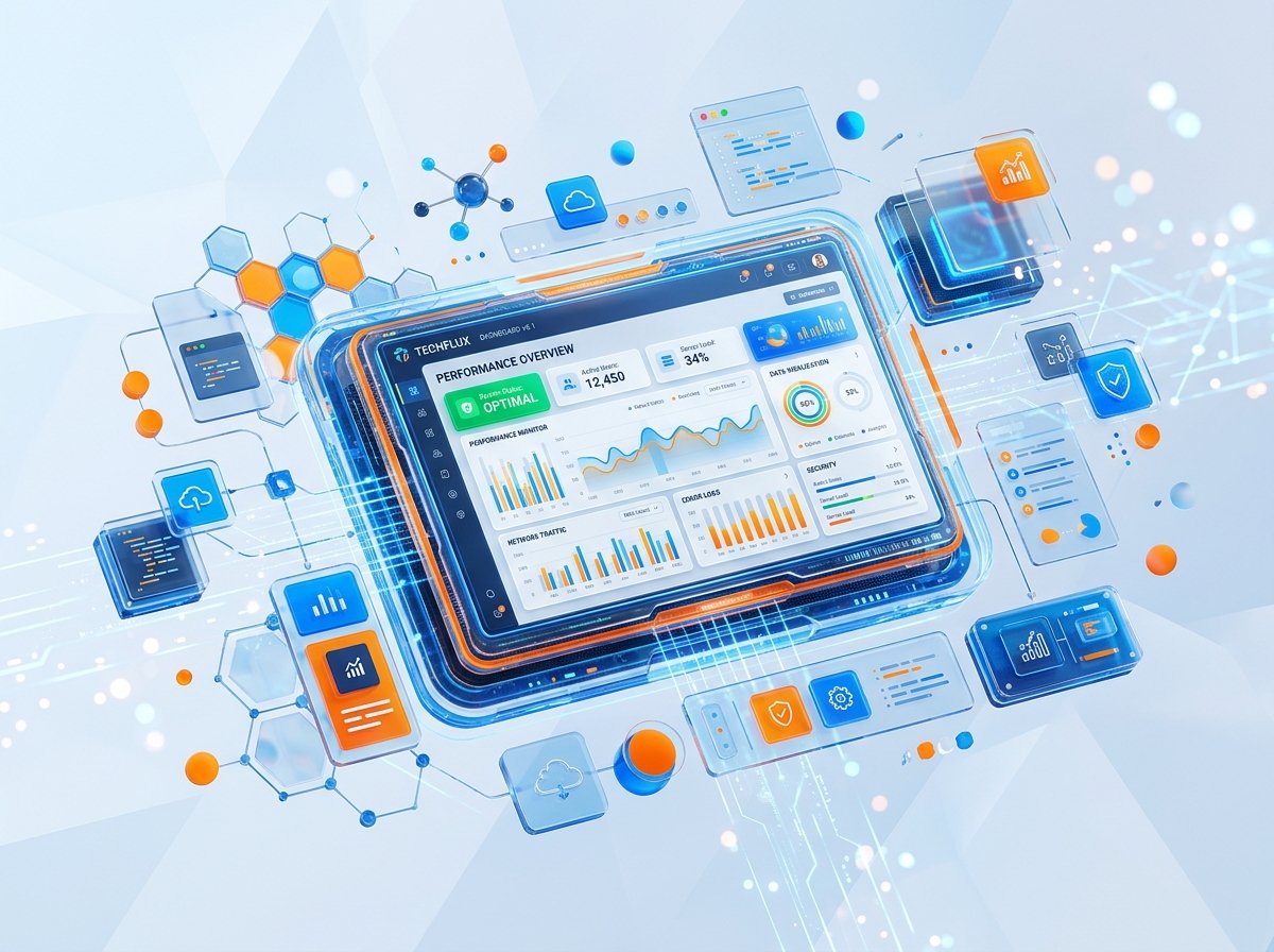 Modern technology dashboard illustration
