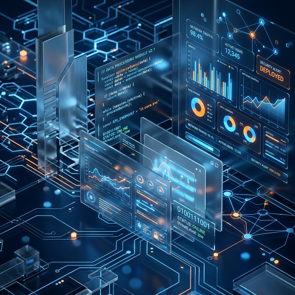 Abstract representation of technology solutions